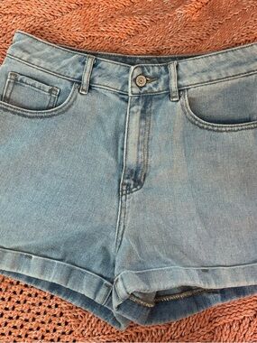 PacSun Light Blue High-Rise Denim Shorts